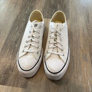 Converse Platform White Low-Top Canvas Sneakers
